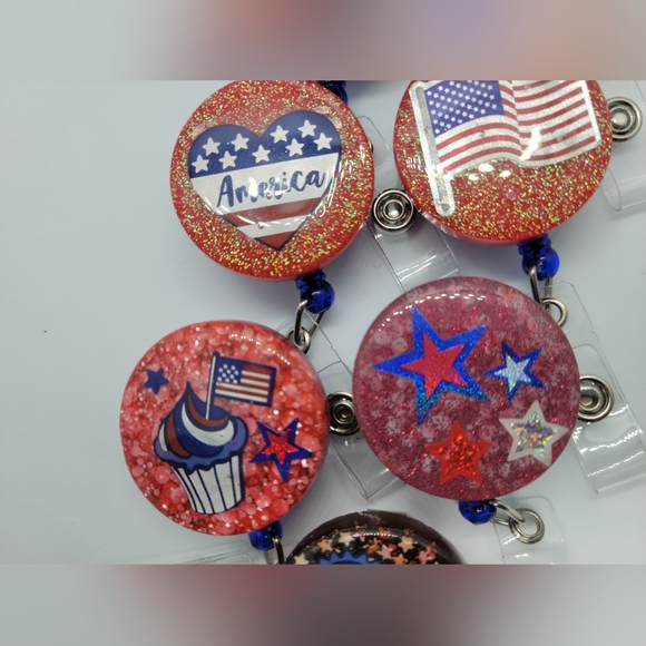 4th of July Keychains and Badge Reels! - Picture 4 of 4